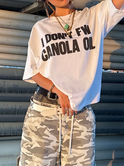 "I DON'T FW CANOLA OIL" Tee White